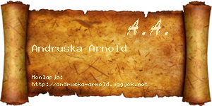 Andruska Arnold névjegykártya