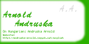 arnold andruska business card